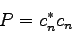 \begin{displaymath}
P = c^*_n c_n
\end{displaymath}